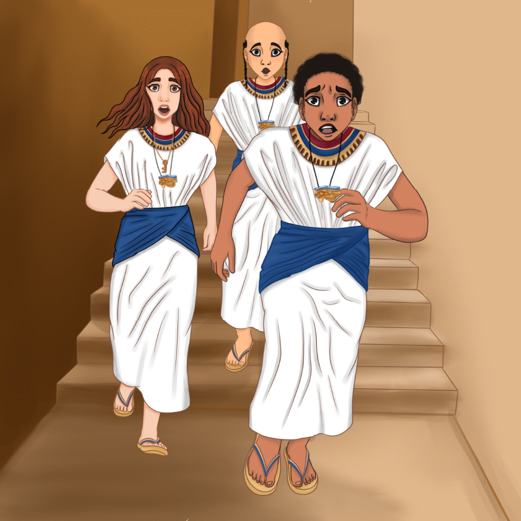 Aria, Liam and Asim runs in The Coded Papyrus